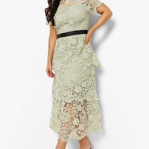 Lace dress sage green